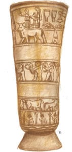 The Uruk Vase (ca 3000 BC) Scene of offerings to the goddess Inanna