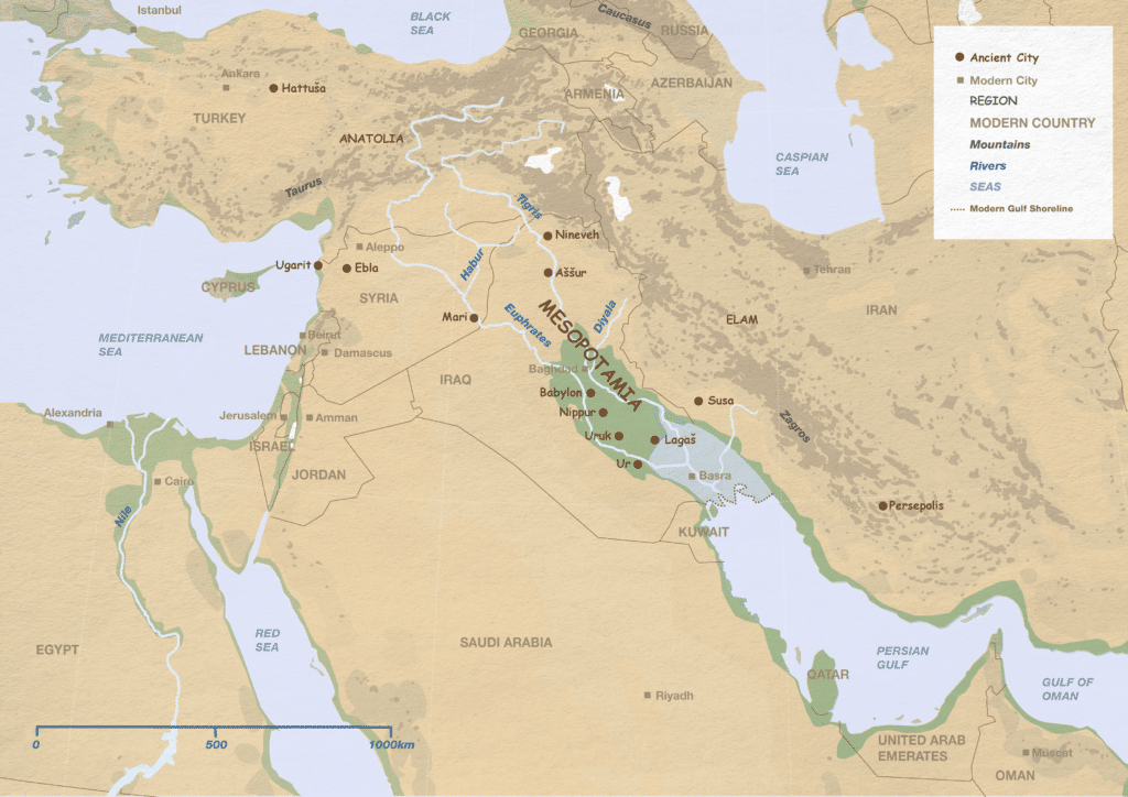 present-day-mesopotamia-map