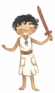 Iqisha avec son épée