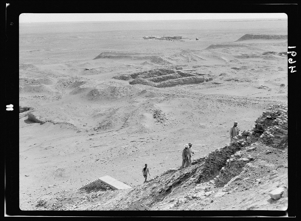 Climbing the ziqqurrat of Ur in 1932.