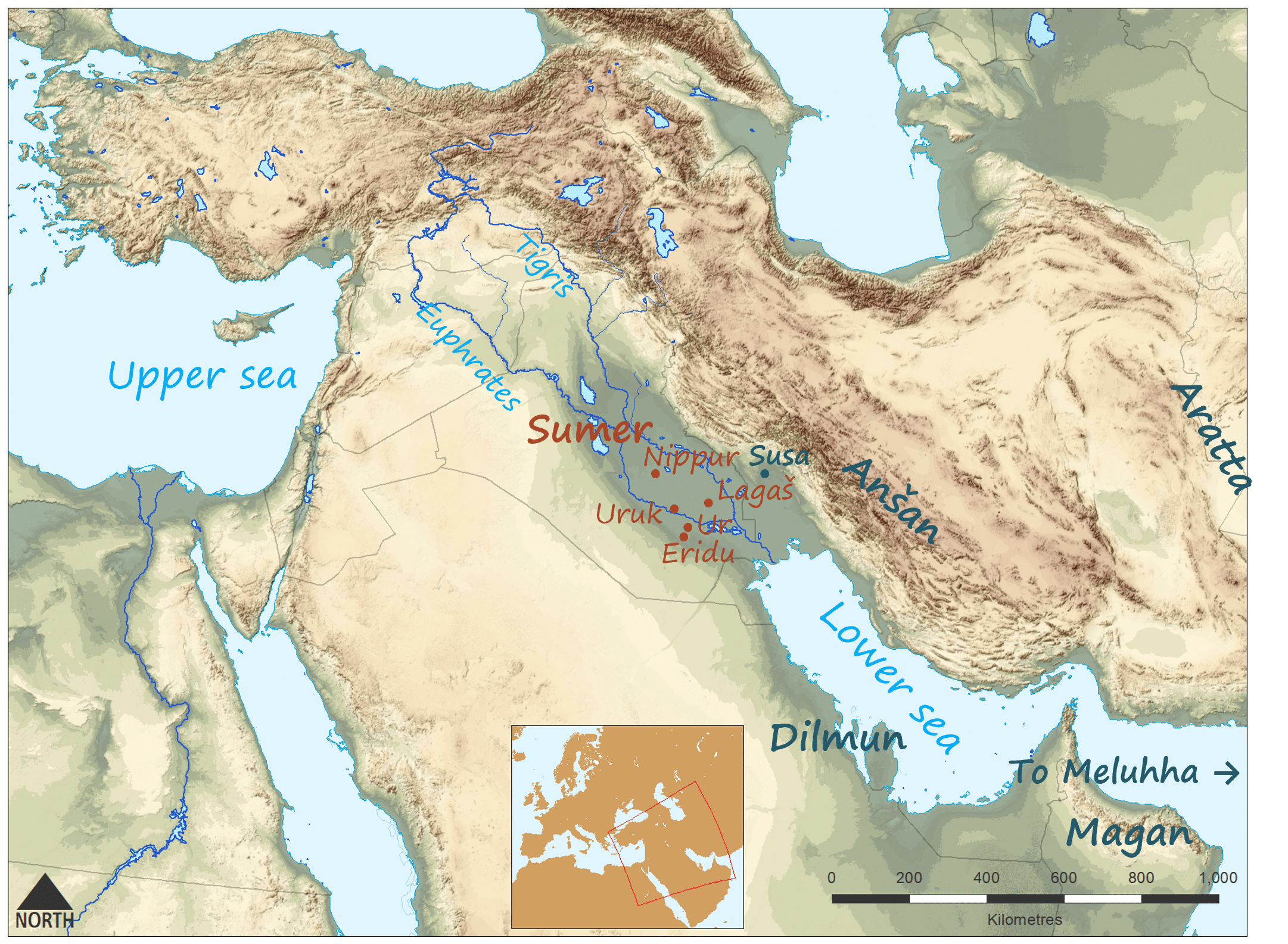 Maps general and neighbours